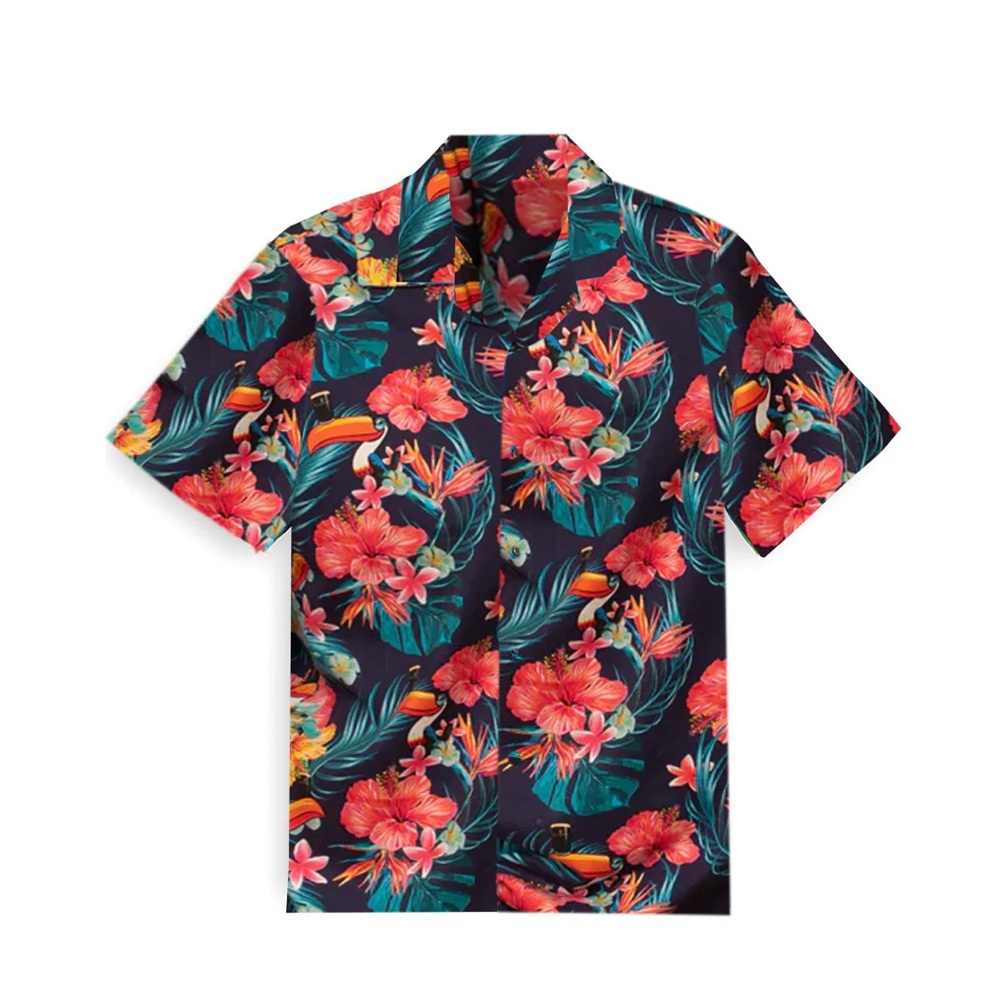 Guinness Floral Hawaiian Shirt - Multicolor